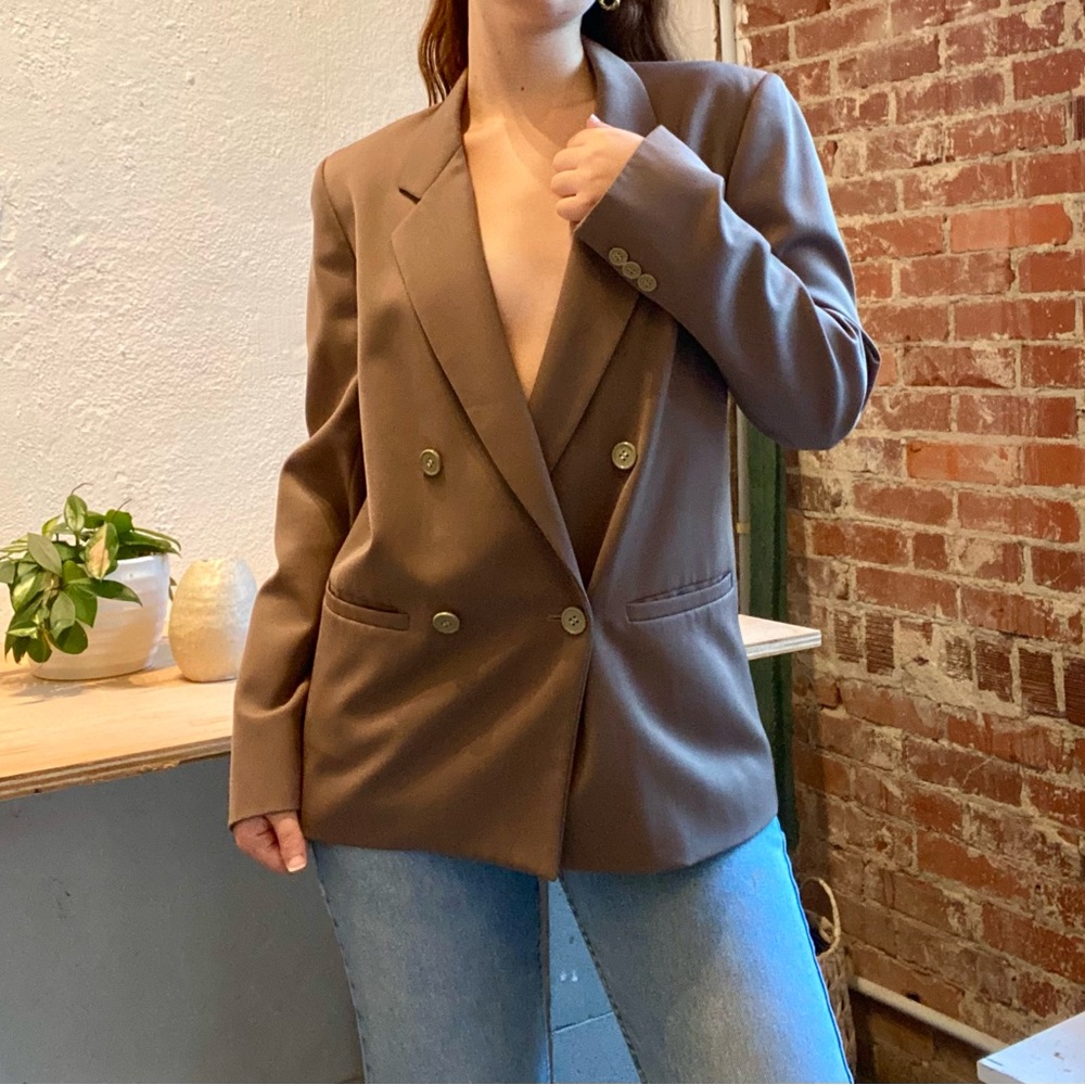Vintage Pierre D'Alby Dark brown Blazer Size 8